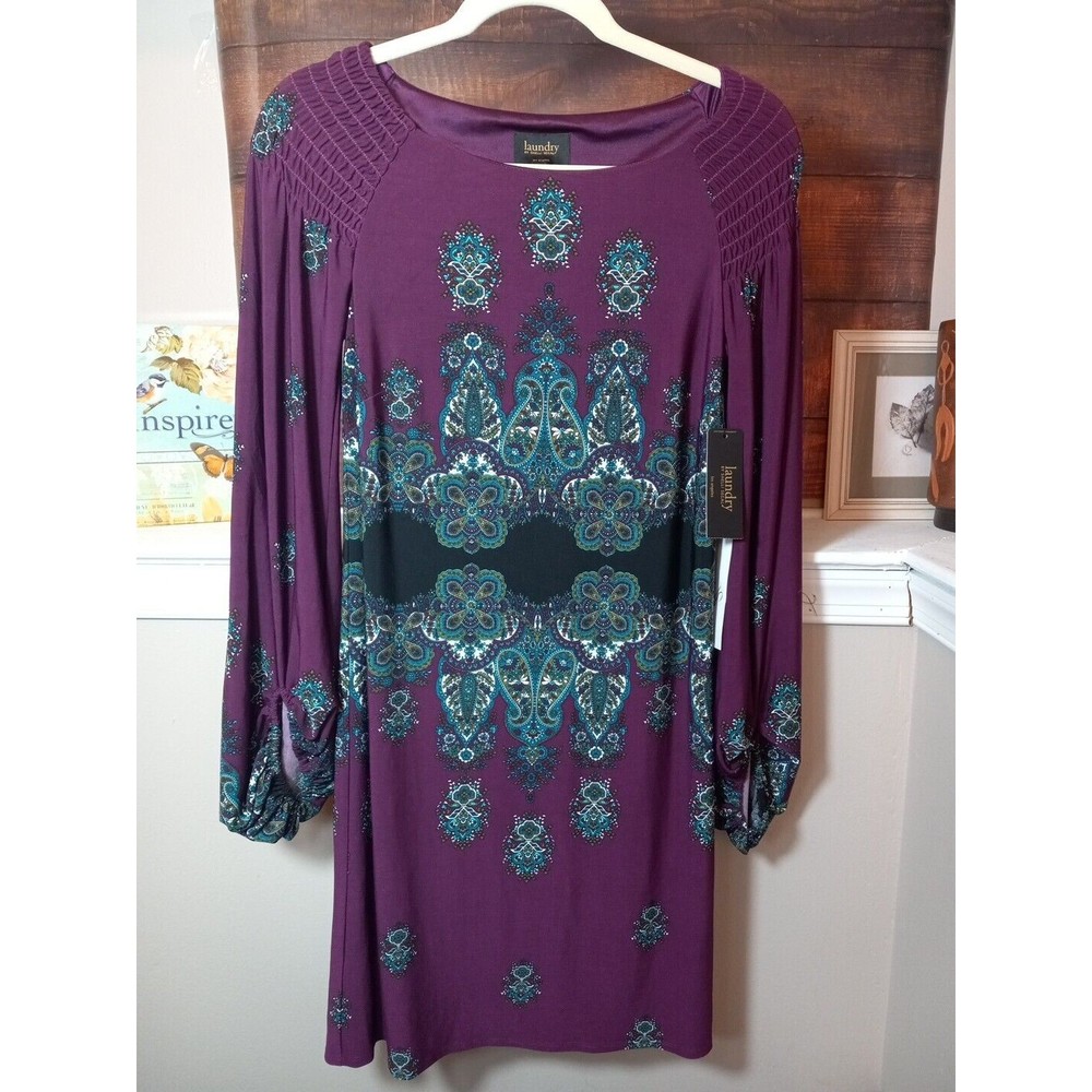 Laundry by Shelli Segal Multicolored Deep Plum Lined dress Size 6